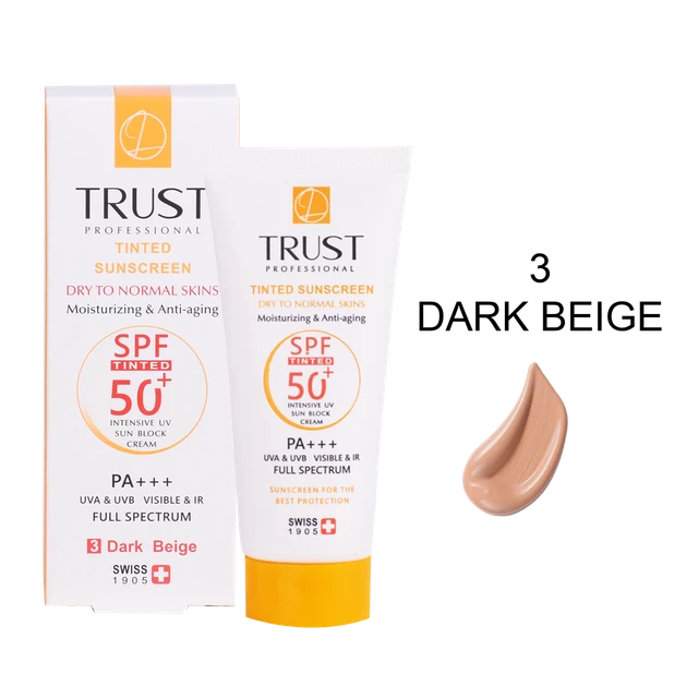 کرم ضد آفتاب رنگی و ضدپیری تراست | SPF محافظت و آبرسانی پوست خشک تا نرمال - Image 2