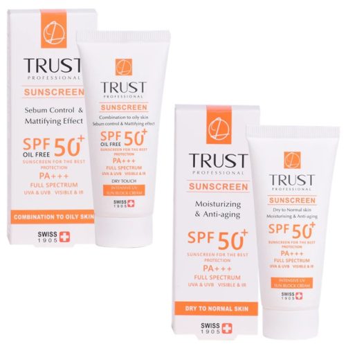 کرم ضدآفتاب فاقد رنگ تراست | SPF محافظ و آبرسان برای پوست مختلط تا چرب